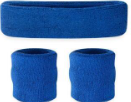Sweatbands Set - Headband & Wristband Blue