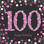 Napkin - Pink Celebration 100 PK 16