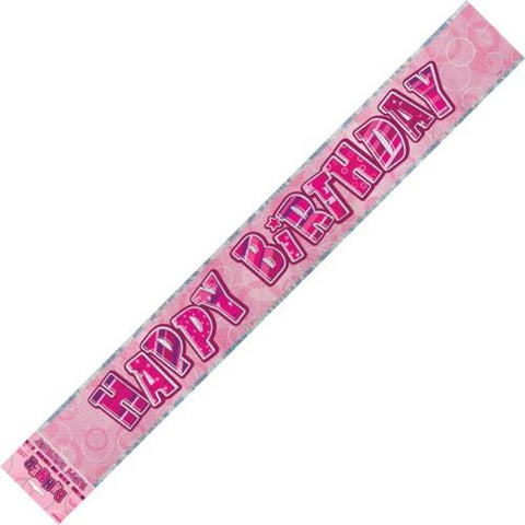 Banner - Happy Birthday Pink Holographic
