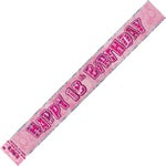 Banner - Pink Glitz 18th Birthday Foil Banner 12ft