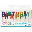 Cake Candle - Glitter Rainbow Happy Birthday