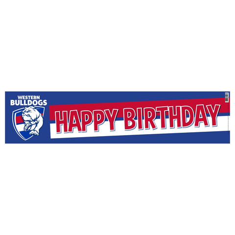 Paper Banner - AFL Western Bulldogs Birthday Banner