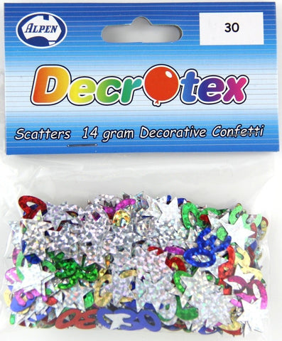 Confetti Scatters - 30th Birthday Multi Colour