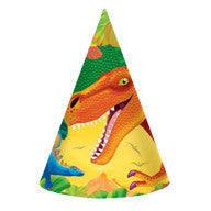 Party Hats - Prehistoric Party Dinosaurs Pk 8