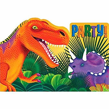 Invites - Prehistoric Party Dinosaurs Invitation Pk 8