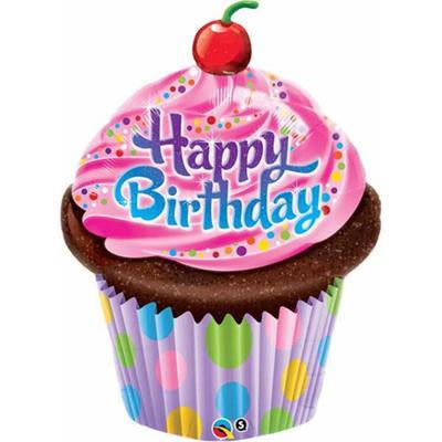 Foil Balloon Supershape - Birthday Cupcake