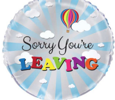 Foil Balloon 18" - Sorry You are leaving