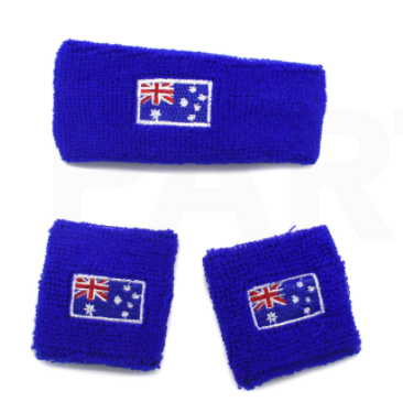 Sweatbands Set - Headband & Wristband Aussie