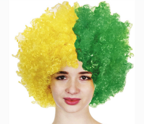 Wig - Afro Green & Yellow