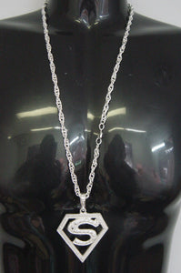 Necklace - Bling Superman Sign