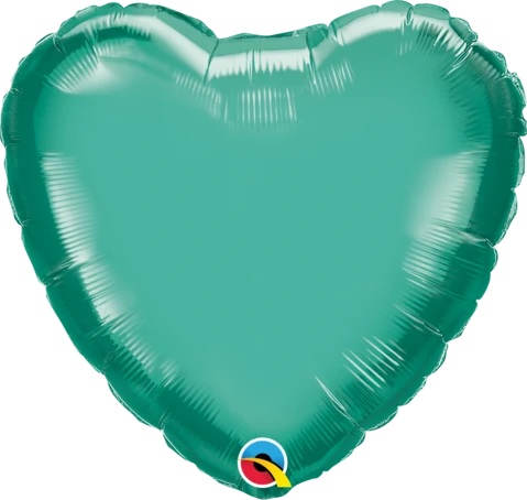 Foil Balloon 18" - Heart Chrome Green