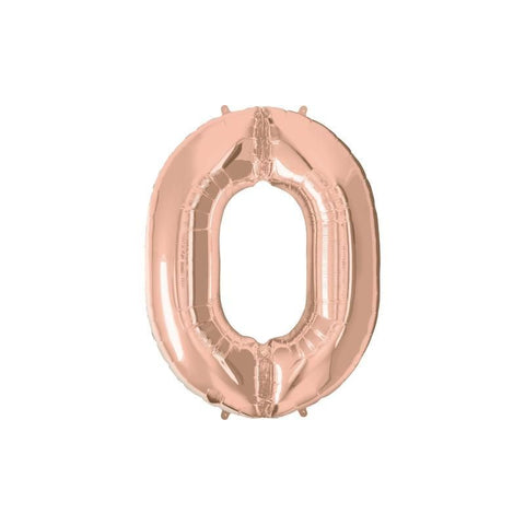 Foil Balloon Megaloon - 0 Rose Gold Qualatex