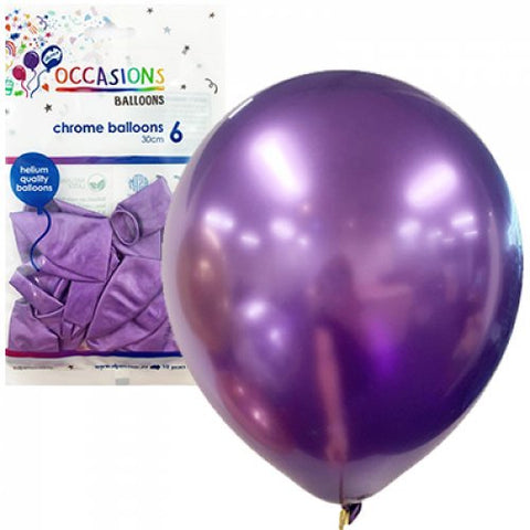 Latex Balloon 11" - Chrome Light Purple 30cm Balloons P6