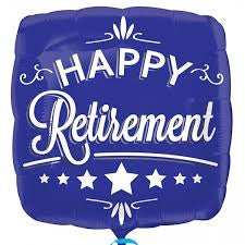 Foil Balloon 18" - Happy Retirement Blue
