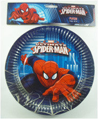 Printed Plates 9" - Spiderman Pk 8