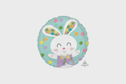 Foil Balloon 18" - 45cm Standard Easter Spotted Bunny