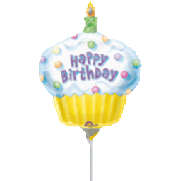 Foil Balloon 14'' - Cupcake Birthday Air fill