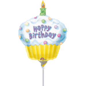 Foil Balloon 14'' - Cupcake Birthday Air fill