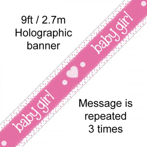 Banner - Baby Girl Foil Banner