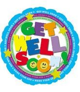 Foil Balloon 17" - CTI Foil 17" Get Well Type Colorful