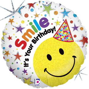 Foil Balloon 18" - Smile It's Your Birthday