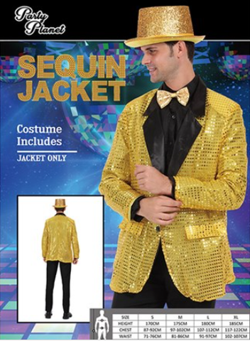 Costume - Men's Gold Sequin Jacket Size XL/L