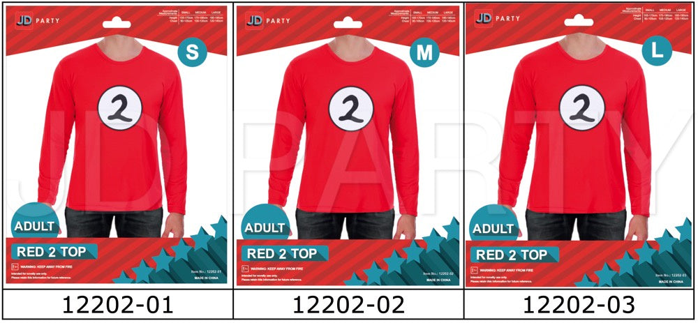 Costume - Red 2 Long Sleeve Top (Adult)
