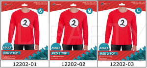 Costume - Red 2 Long Sleeve Top (Adult)