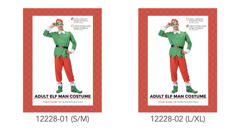 Adult Elf Man Costume S/M