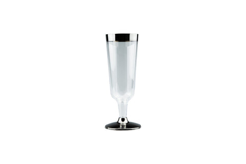 Champagne Glasses - 150ml Champagne Glass With Silver Rim