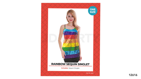 Adult Costume - Rainbow Sequin Singlet