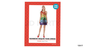 Adult Costume - Rainbow Sequin Tank Dress