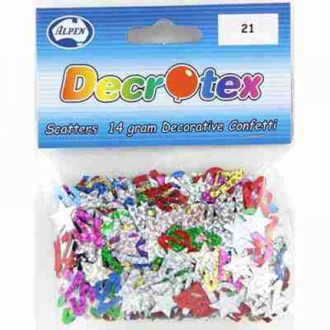 Confetti Scatters - 21st Multi Colour w Stars