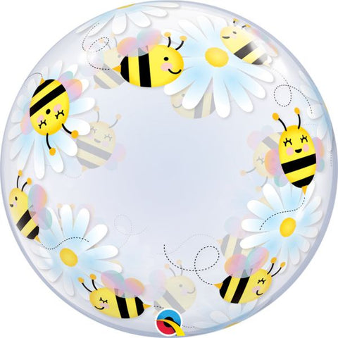 Bubble Balloon 24" - Sweet Bee & Daisies Deco Bubble