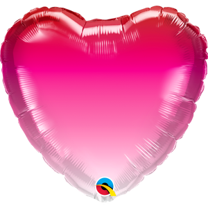 Foil Balloon 18" -Heart Pink Ombre