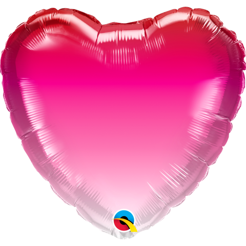 Foil Balloon 18" -Heart Pink Ombre