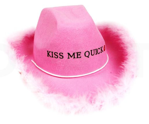 Hat - Hens Kiss Me Quick Cowboy Hat