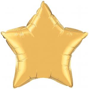 Foil Balloon 20" - Qualatex Foil Star Solid 20" Metallic Gold