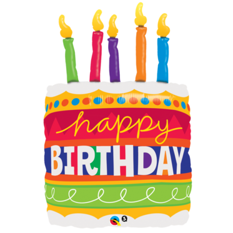 Foil Balloon Supershape - Foil Shape 89cm Fun & Birthday Cake