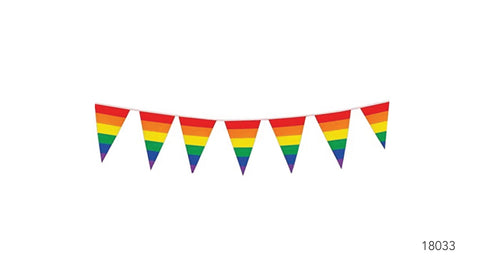 Bunting Flag - Rainbow Stripe  (Triangle)