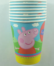 Printed Paper Cups - Peppa Pig Pk 8