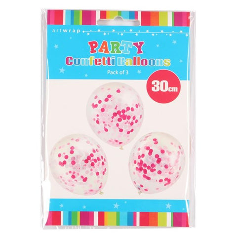 Confetti Balloon 11" - Pink Pack Of 3