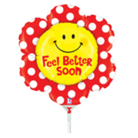 Foil Balloon 9" -  Feel Better Soon Flower