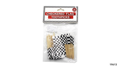 Flag Picks - Checkered Racing Flags Toothpicks 50Pcs