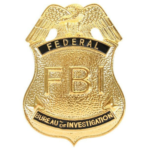 Badge - Gold FBI Police Badge