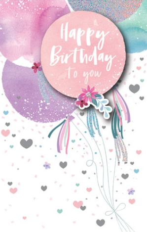 Birthday Card - Happy Birthday to You Pink
