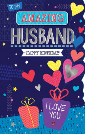 Card - Amazing husband Happy Birthday