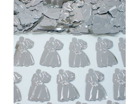 Confetti Scatters - Bride & Groom Silver