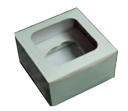 Cupcake Box - White with Viewing Window Pk 6