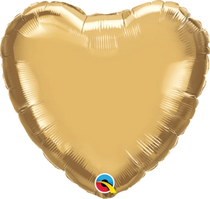 Foil Balloon 18" - Heart Chrome Gold